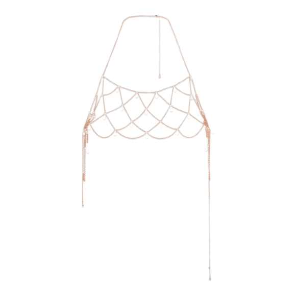 SAVAGE X FENTY CRYSTAL CRUSH CHAIN BRALETTE- ROSE GOLD SIZE  (1X-3X) - Picture 6 of 9